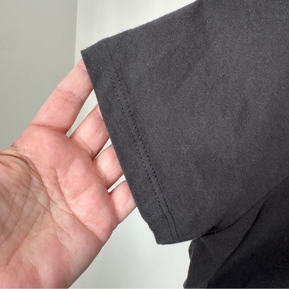 Originality Cropped Black Motorcycle Short Sleeve T-Shirt Size Large - Picture 3 of 9